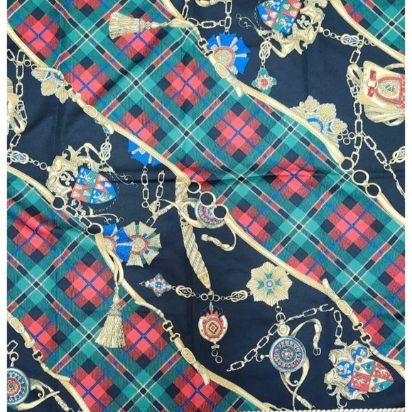 Tie Rack Art Of The Scarf Womens Square Scarf One Size Red Belt Print Italy - Picture 5 of 8